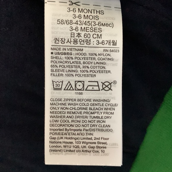 Baby Gap Coldcontrol Max Puffer Hooded Coat size 3-6 months - Picture 5 of 5